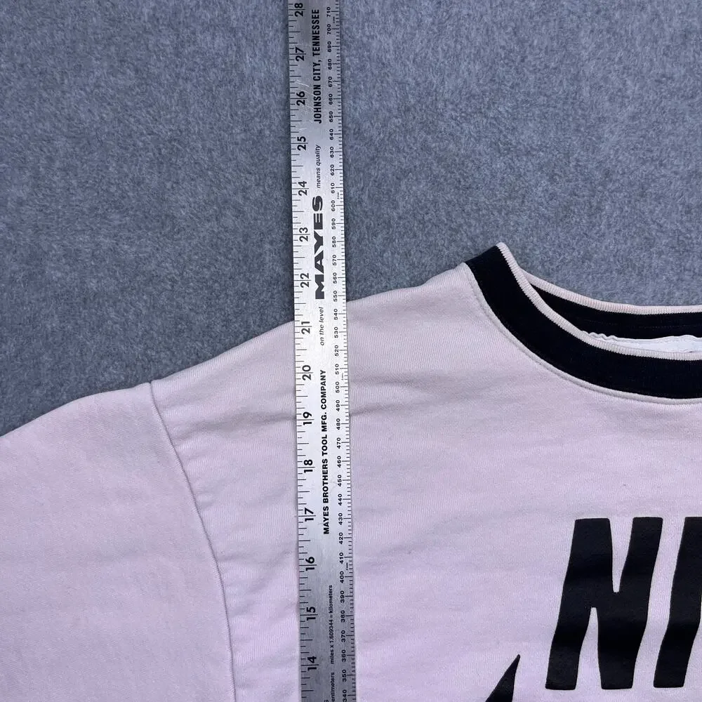 nike sportswear archive sweatshirt pink cropped swoosh large‎